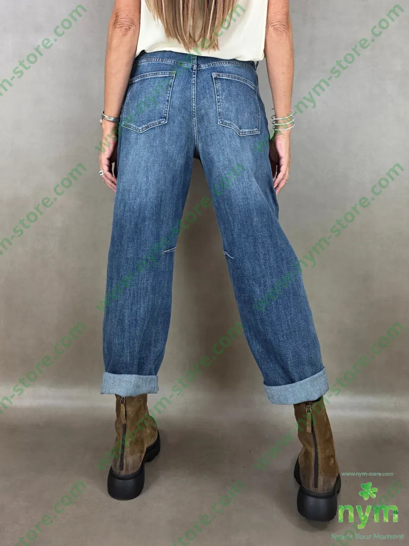 denim asimmetrico 75co24pl1ea - PANTALONE