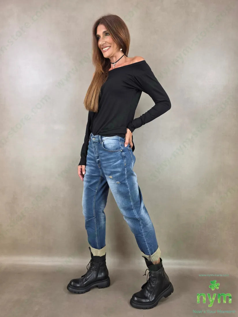 denim felpa rotture 66co32pl3ea - PANTALONE