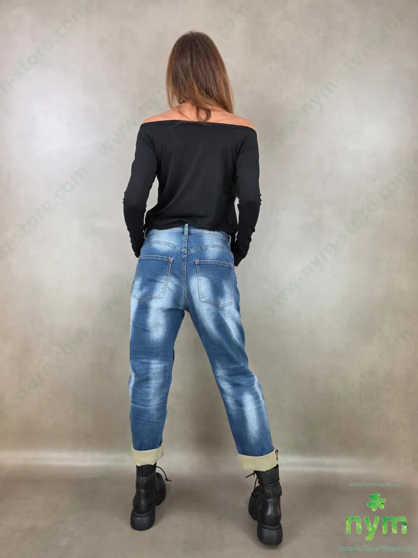 denim felpa rotture 66co32pl3ea - PANTALONE