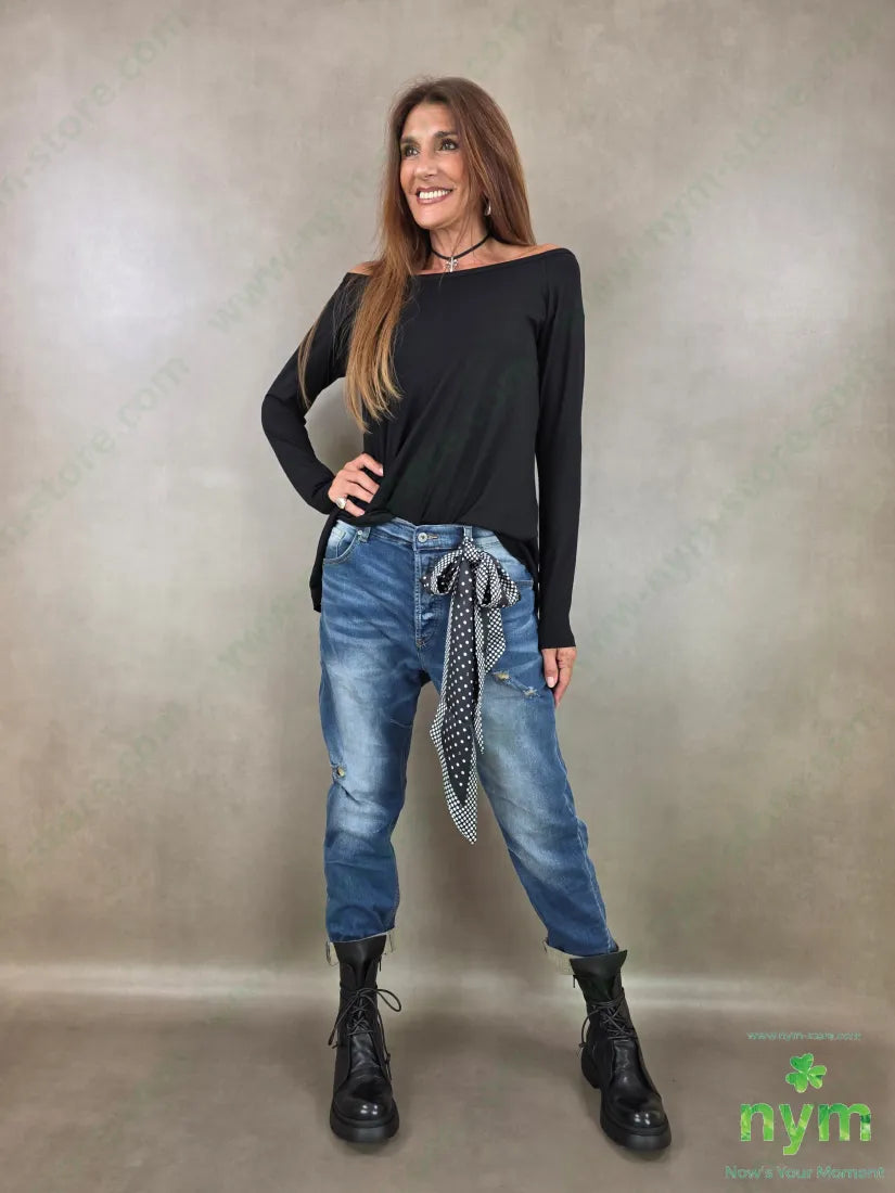 denim felpa rotture 66co32pl3ea - PANTALONE