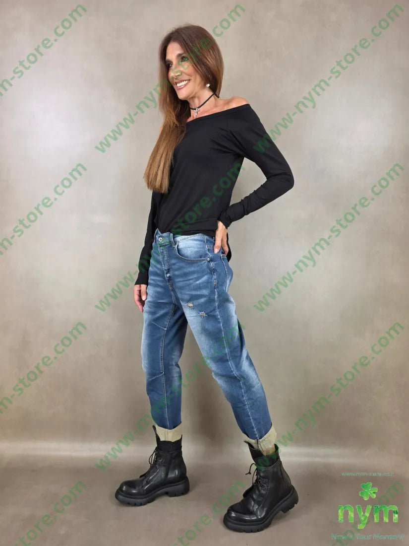 denim felpa rotture 66co32pl3ea - PANTALONE