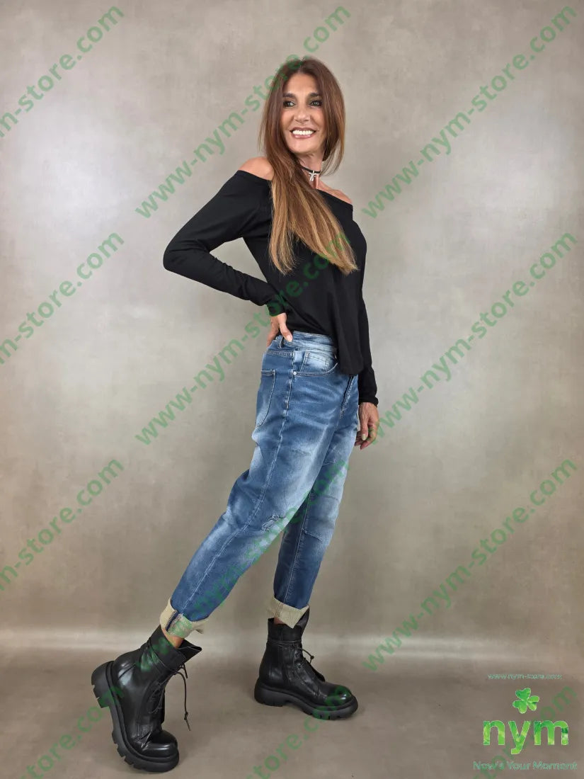 denim felpa rotture 66co32pl3ea - PANTALONE