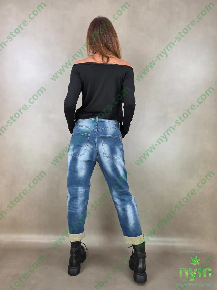 denim felpa rotture 66co32pl3ea - PANTALONE