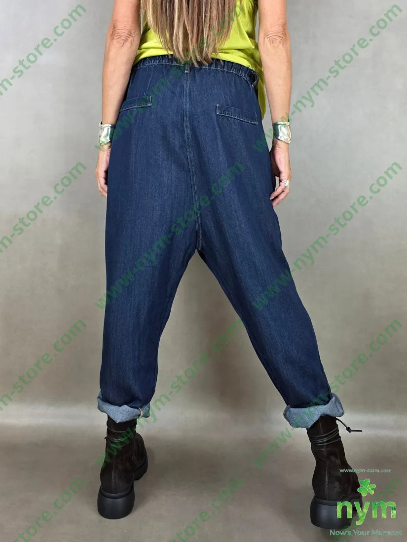 denim lyocel due pieghe 100ly - PANTALONE