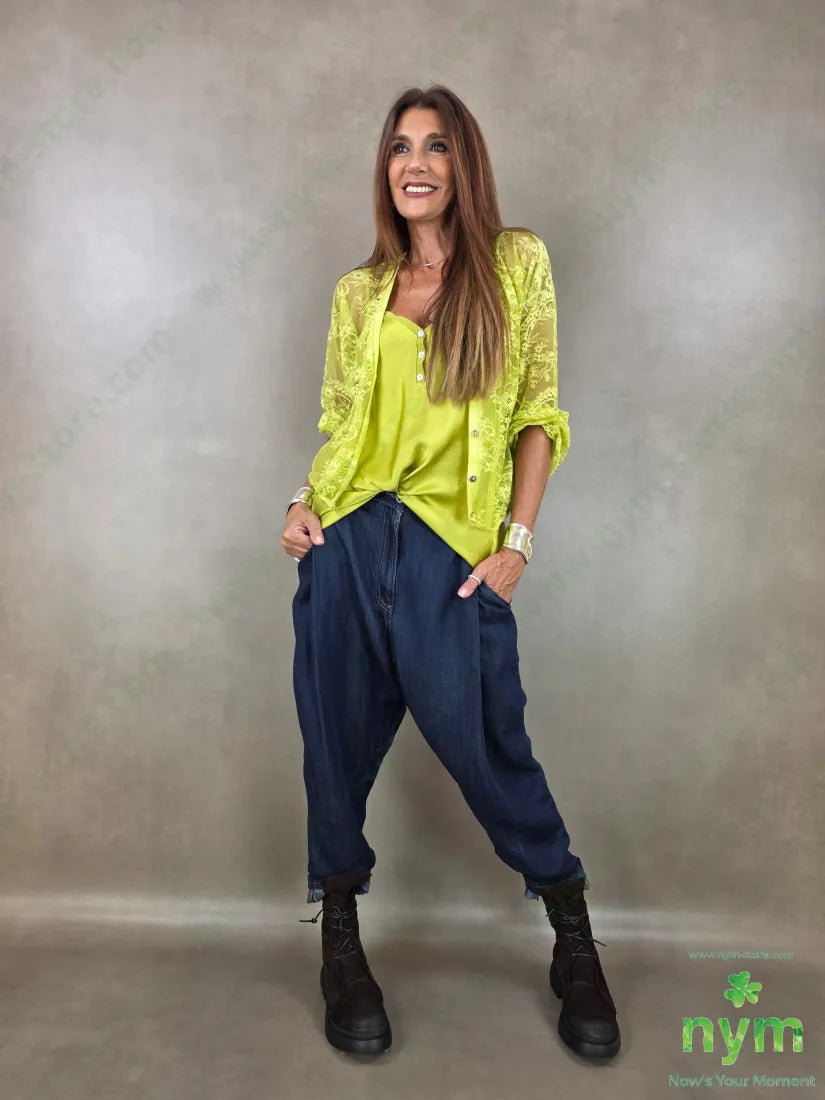 denim lyocel due pieghe 100ly - PANTALONE
