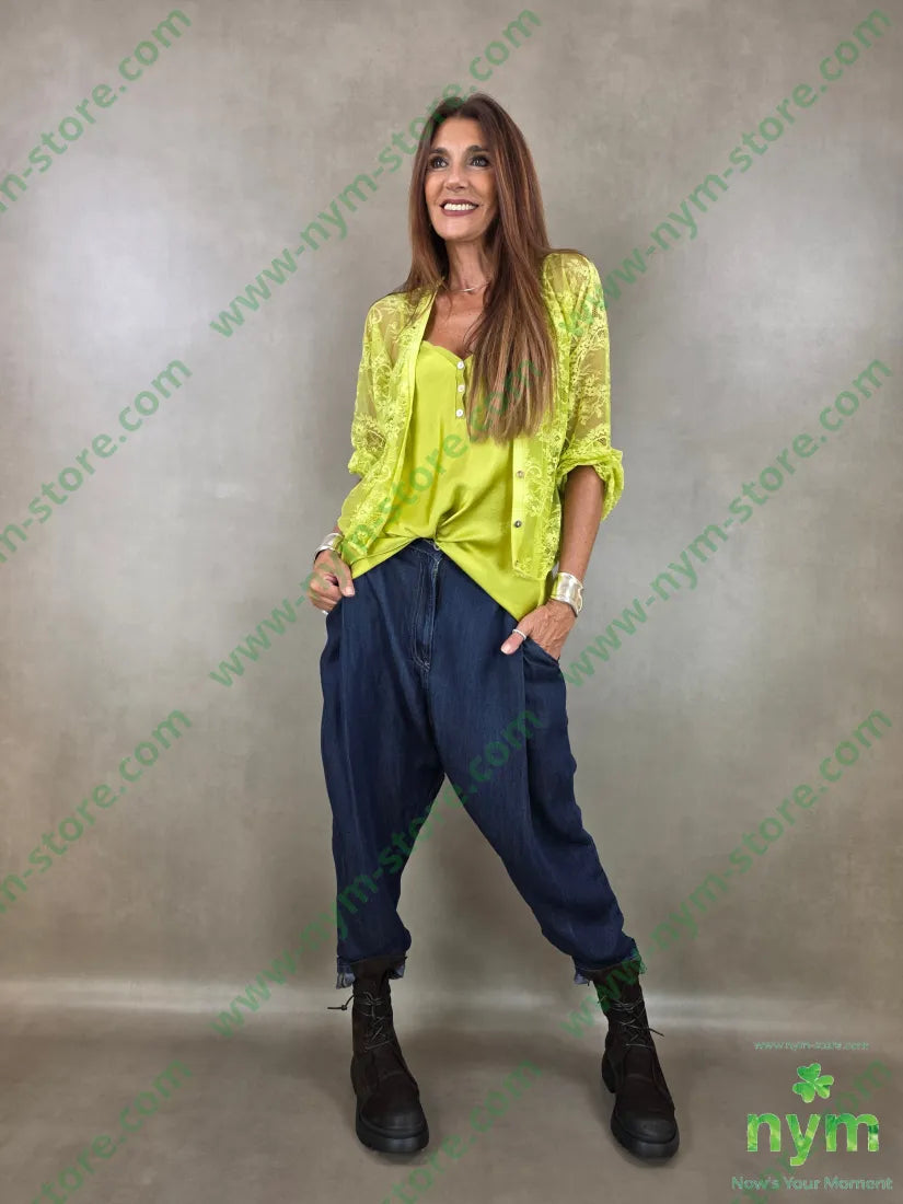 denim lyocel due pieghe 100ly - PANTALONE