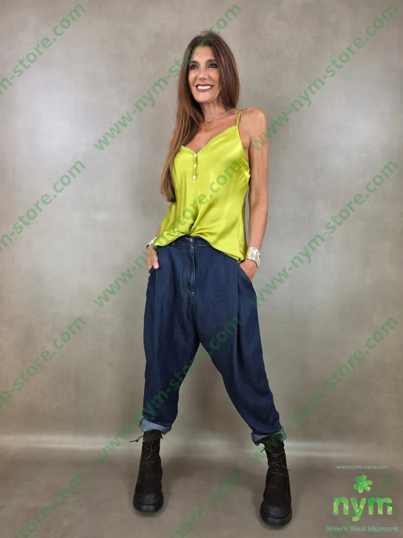 denim lyocel due pieghe 100ly - PANTALONE