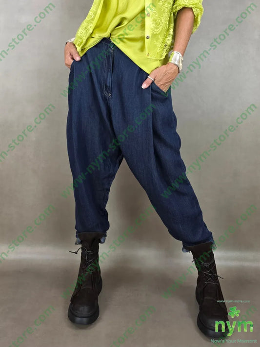 denim lyocel due pieghe 100ly - S / DENIM / AI26 - PANTALONE