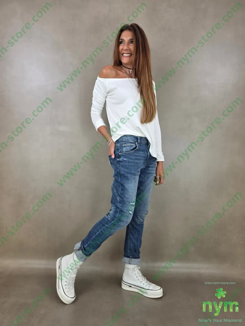 denim stretto rotture 93co5vi2ea - PANTALONE