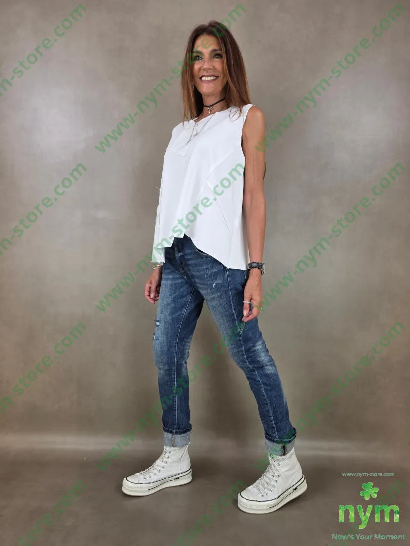 denim stretto rotture 93co5vi2ea - PANTALONE
