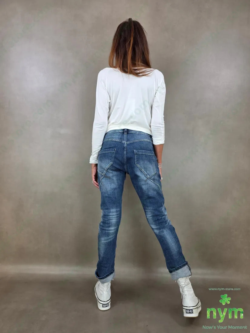denim stretto rotture 93co5vi2ea - PANTALONE