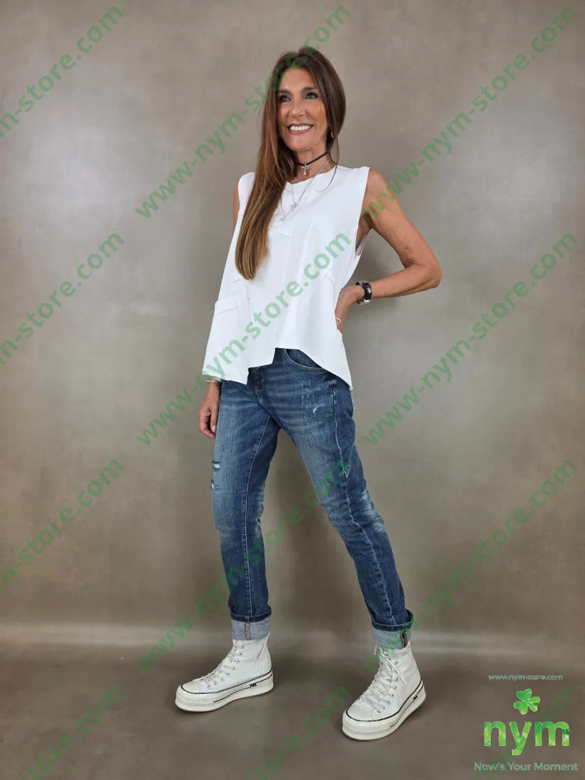 denim stretto rotture 93co5vi2ea - PANTALONE