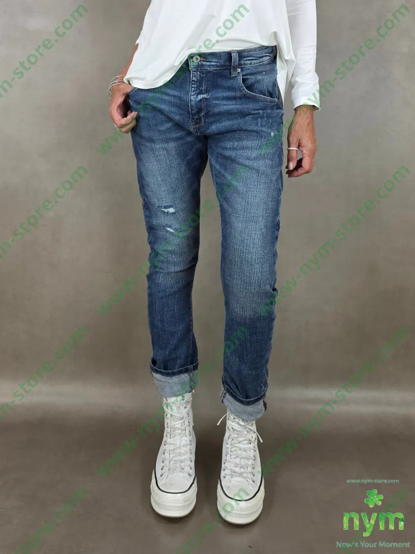 denim stretto rotture 93co5vi2ea - S / DENIM / AI26 - PANTALONE