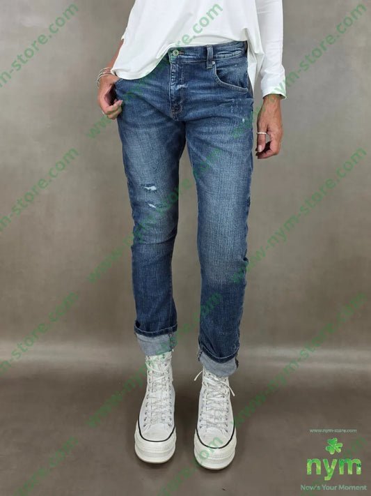 denim stretto rotture 93co5vi2ea - S / DENIM / AI26 - PANTALONE
