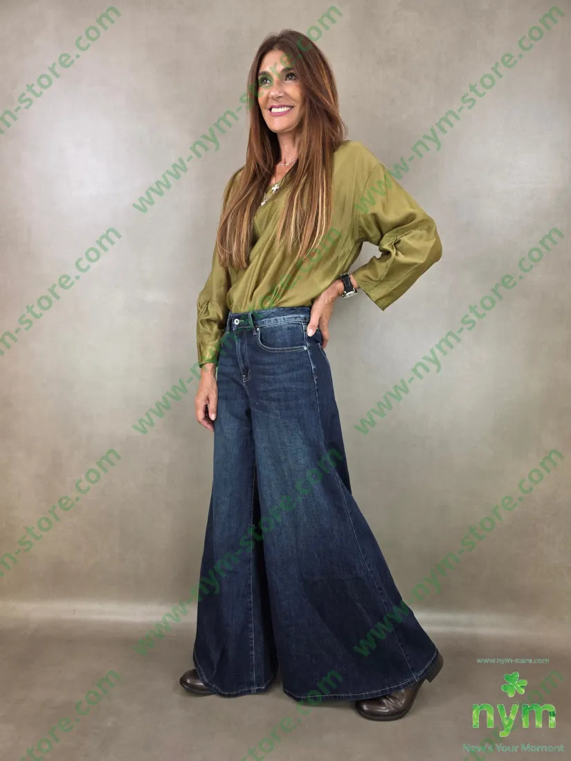 denim zampa scuro 66co32pl2vi1ea - PANTALONE