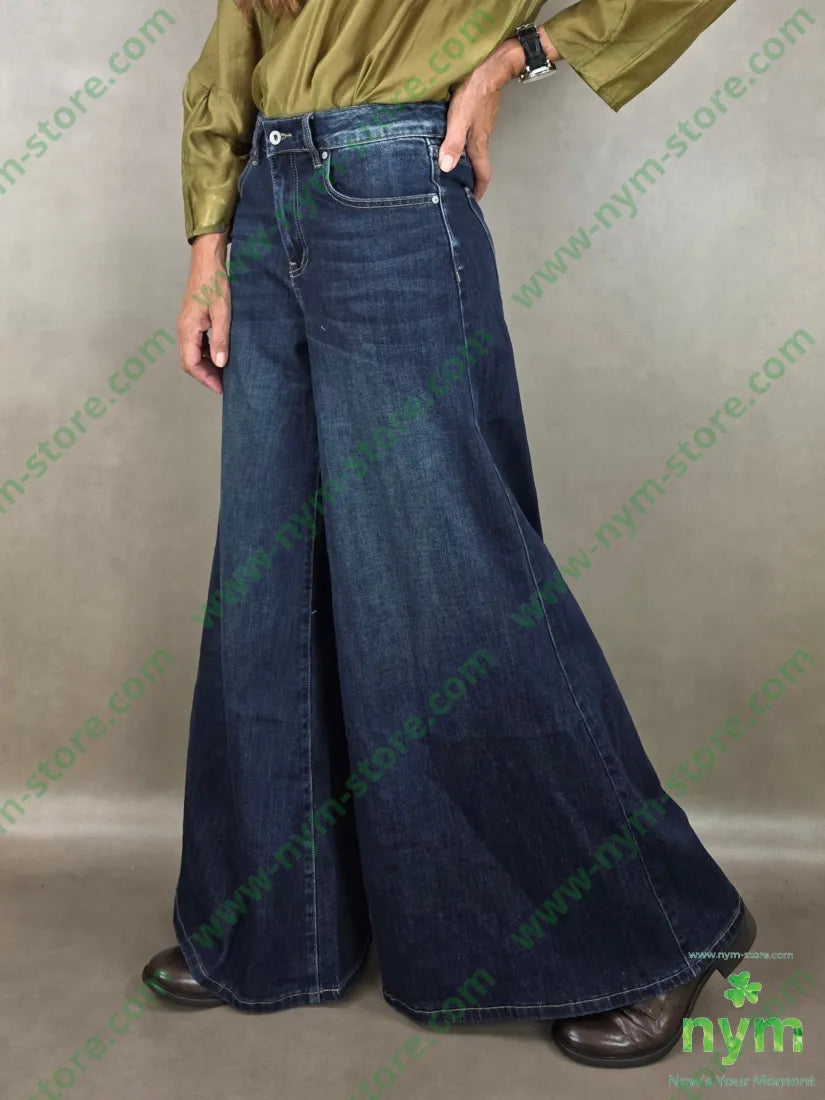 denim zampa scuro 66co32pl2vi1ea - PANTALONE