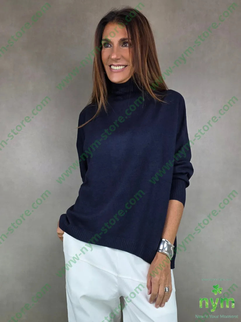 dolcevita piu corta davanti 50vi27pl23pa U / BLU / AI25 MAGLIA