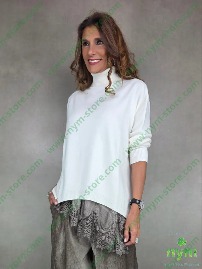 dolcevita piu corta davanti 50vi27pl23pa U / PANNA / AI25 MAGLIA