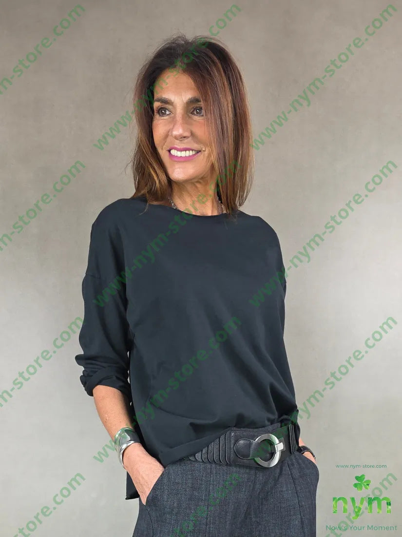 felpa tagliata a vivo 95co5ea U / NERO / AI25 MAGLIA