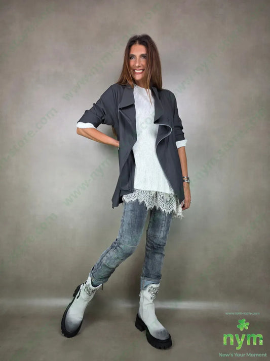 giacca bengalina zip 79vi19ny2ea GIACCA