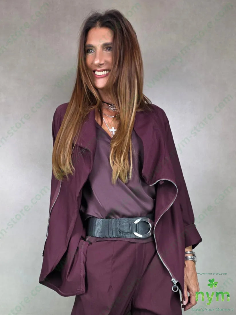 giacca bengalina zip 79vi19ny2ea U / BORDO / AI25 GIACCA