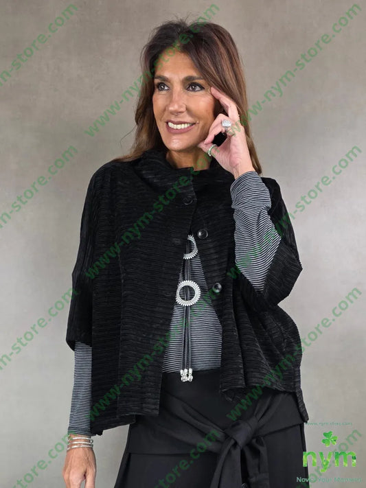 giacca ciniglia millerighe 45pl33vi18co4ea U / NERO / AI25 GIACCA