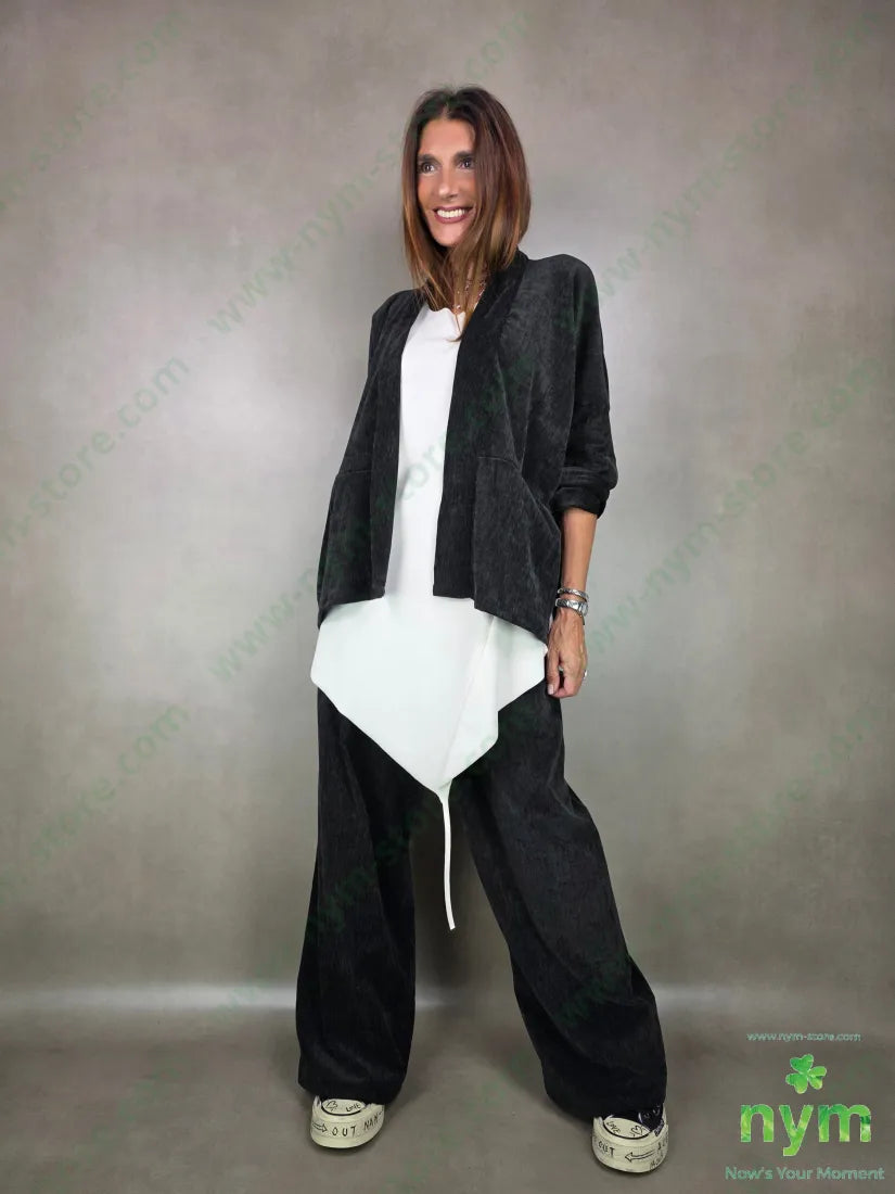 giacca ciniglia senza bottoni 96pl4ea GIACCA