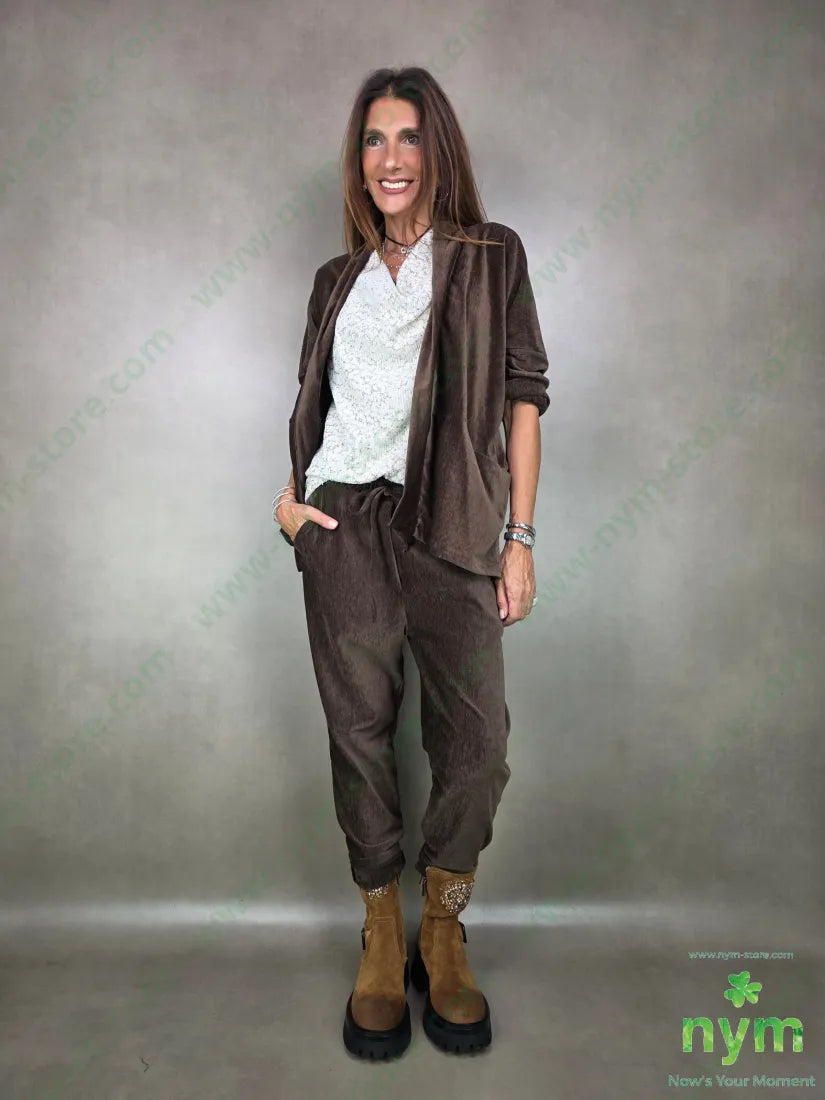 giacca ciniglia senza bottoni 96pl4ea GIACCA