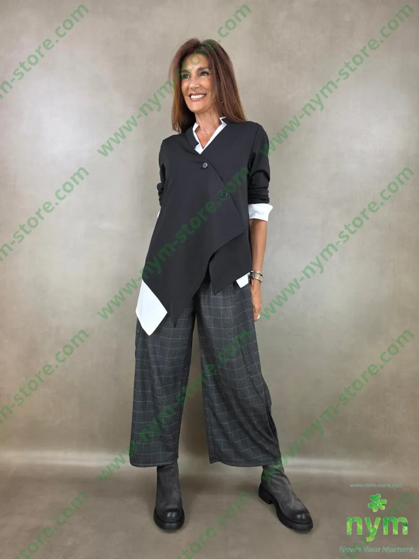 giacca collo asimmetrico 52co44pl8ea - U / NERO / AI26 - GIACCA