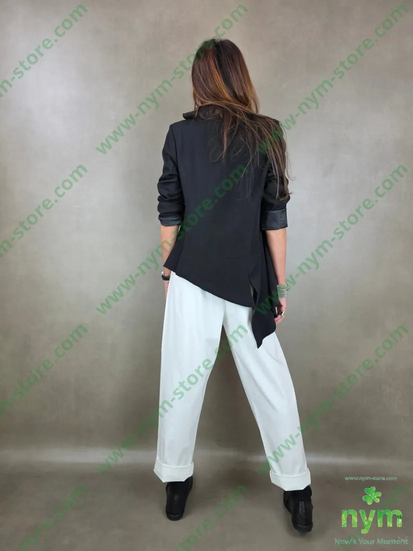 giacca collo asimmetrico 90ly10pa - U / NERO / PE26 - GIACCA