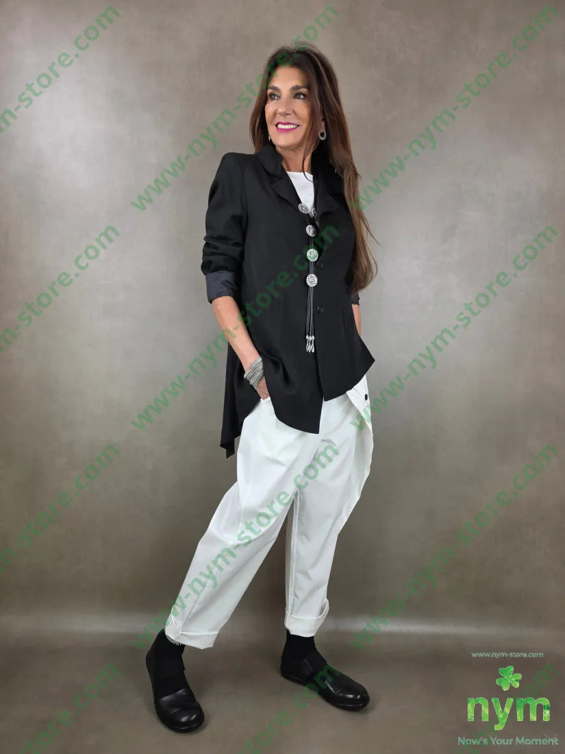 giacca collo asimmetrico 90ly10pa - U / NERO / PE26 - GIACCA