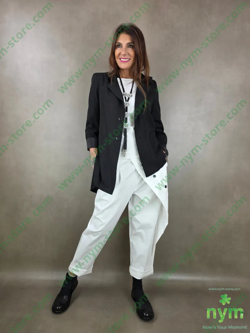 giacca collo asimmetrico 90ly10pa - U / NERO / PE26 - GIACCA