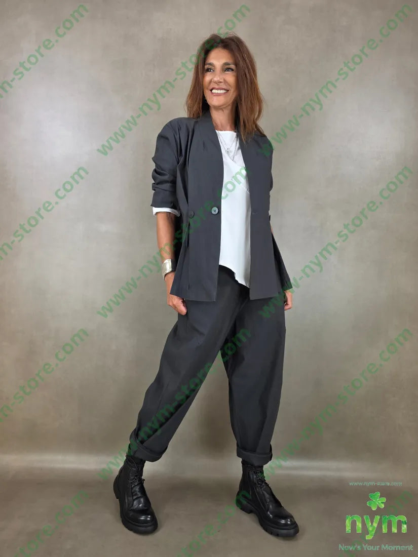 giacca con pieghe bengalina 79vi19ny2ea - GIACCA
