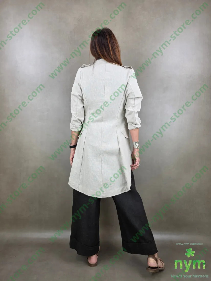 giacca corsaro tessuto lino 68co17li13pl2e - GIACCA