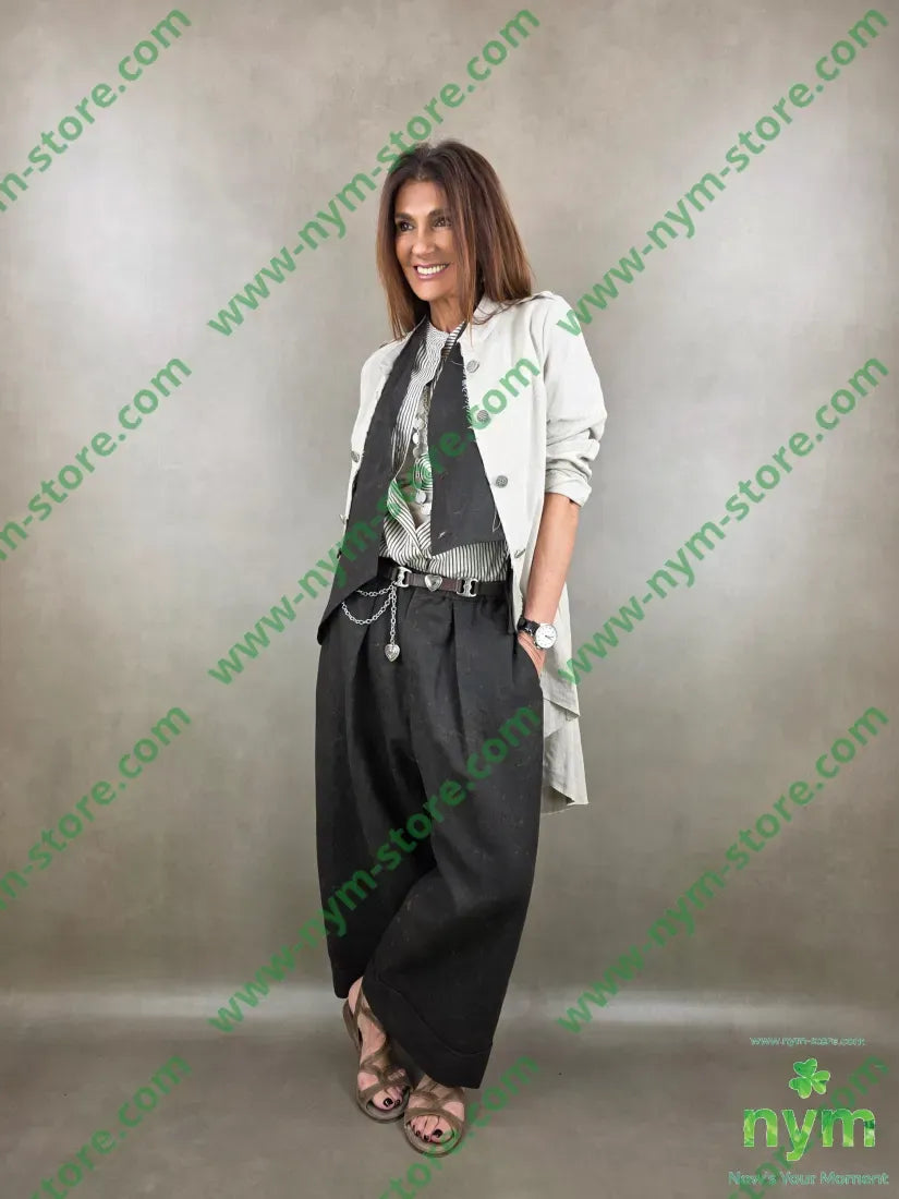 pantalone lyoncell effetto pelle invecchiata 93ly7li - U / MARRONE / PE26 - PANTALONE