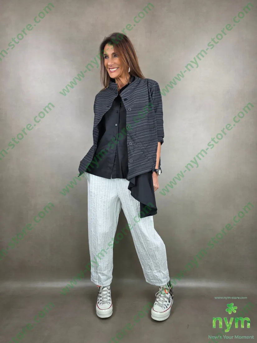 giacca coulisse gessata 43co43tc14pa GIACCA