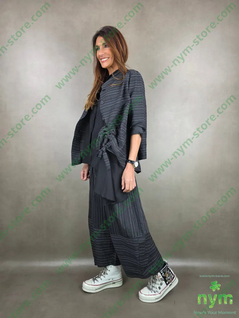 giacca coulisse gessata 43co43tc14pa GIACCA