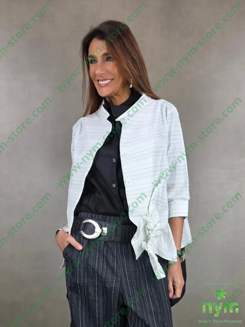 giacca coulisse gessata 43co43tc14pa GIACCA