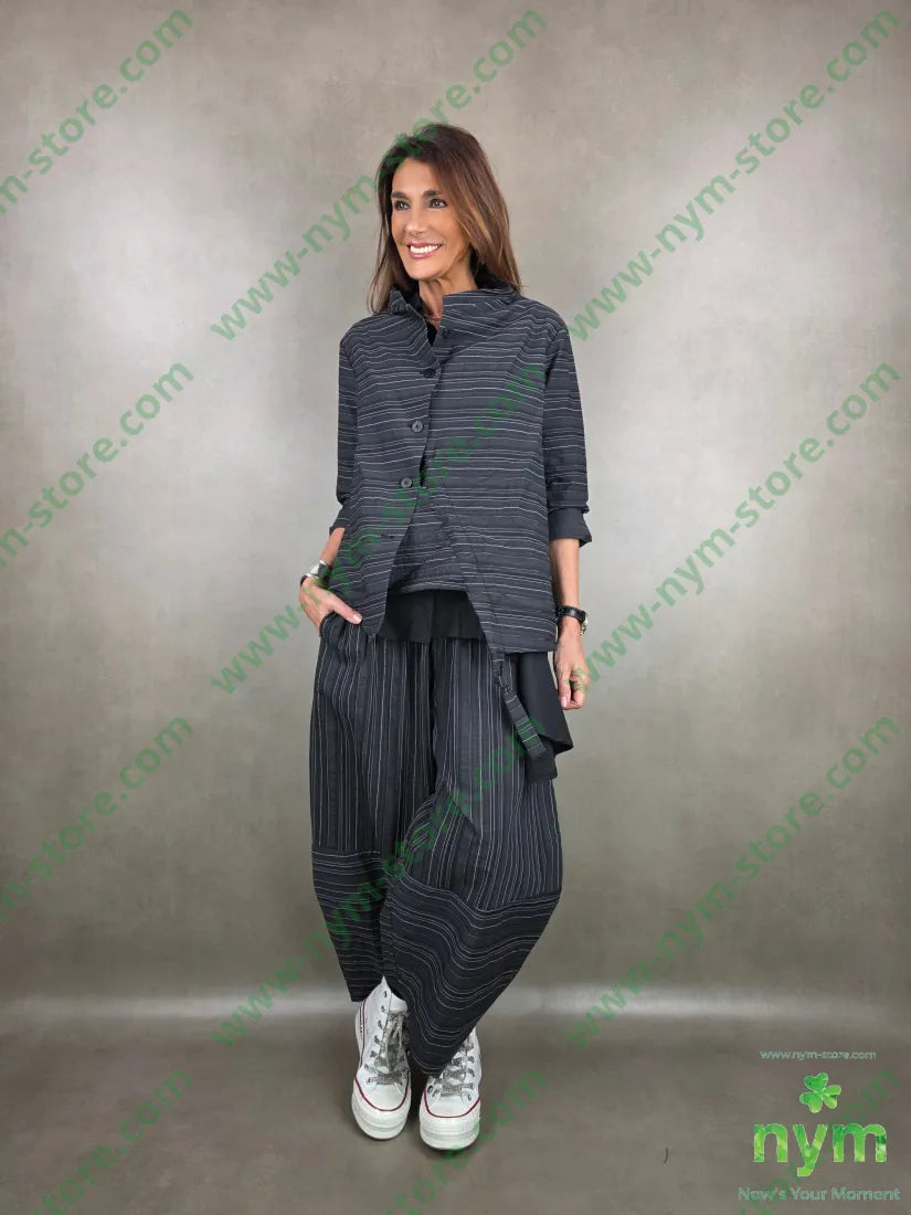 giacca coulisse gessata 43co43tc14pa GIACCA