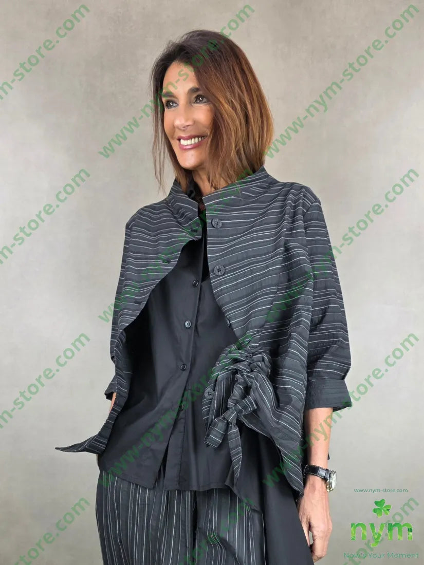 giacca coulisse gessata 43co43tc14pa GIACCA