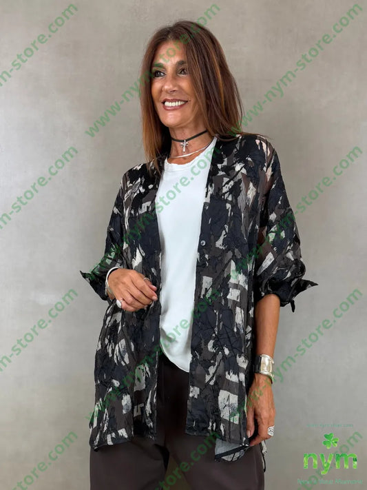 giacca devoree semi trasparente 60vi40pl - U / MARRONE / AI26 - GIACCA