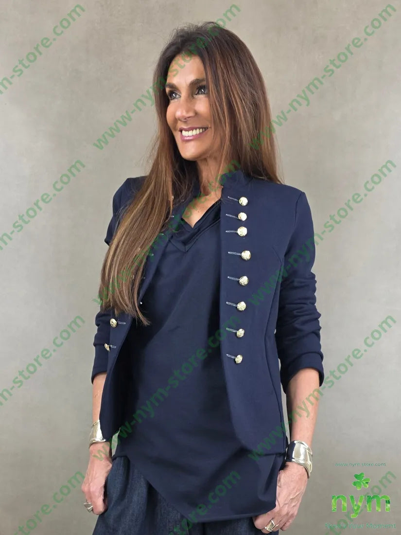 giacca di felpa corsaro corta 100co - S / BLU / PE26 - GIACCA