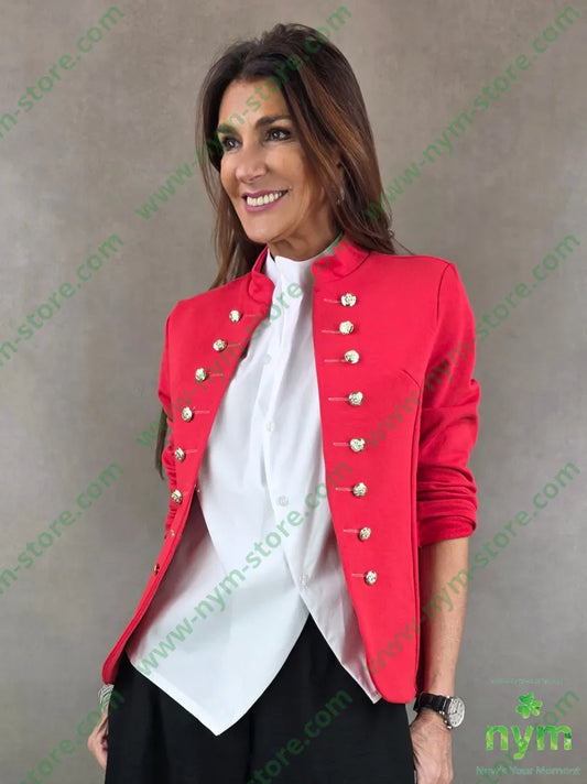 giacca di felpa corsaro corta 100co S / ROSSO / PE26 GIACCA