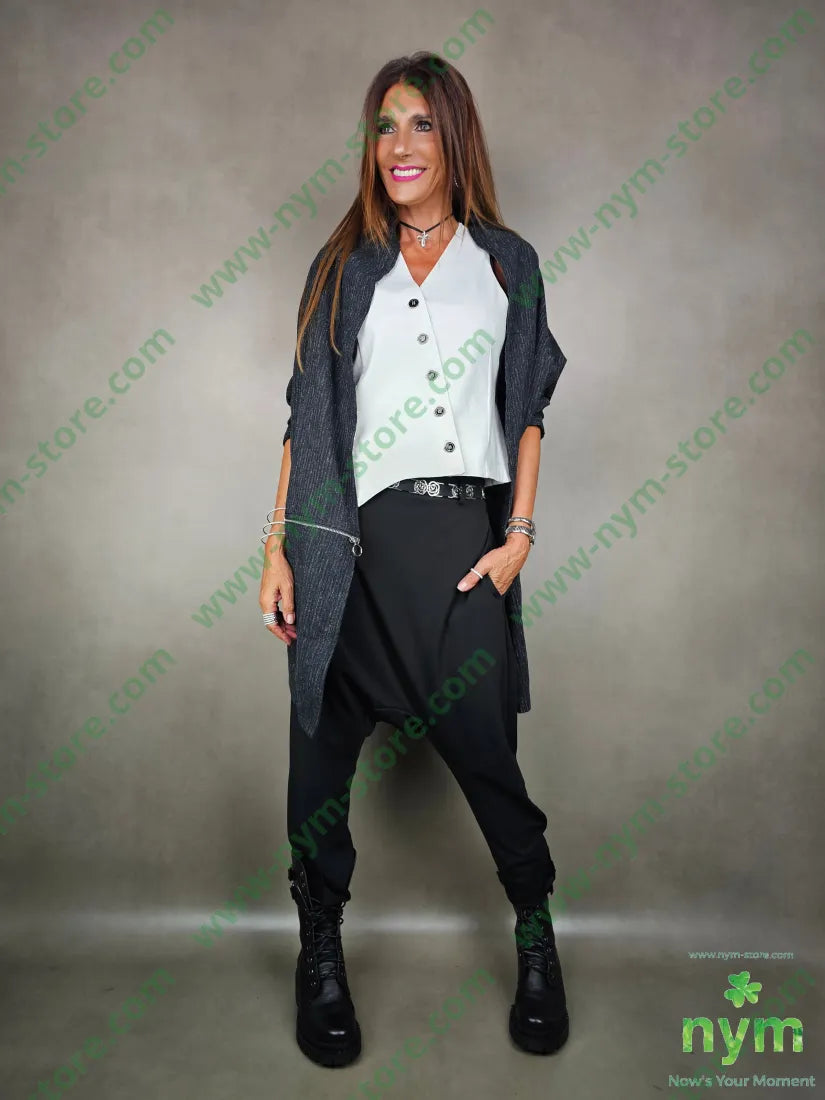 giacca fan collo ampio 61co22vi17pl U / NERO / AI25 GIACCA