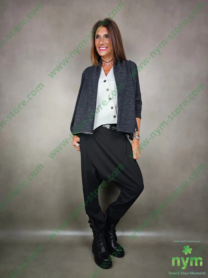 giacca fan collo ampio 61co22vi17pl U / NERO / AI25 GIACCA