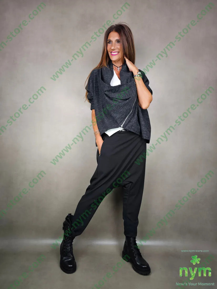 giacca fan collo ampio 61co22vi17pl U / NERO / AI25 GIACCA