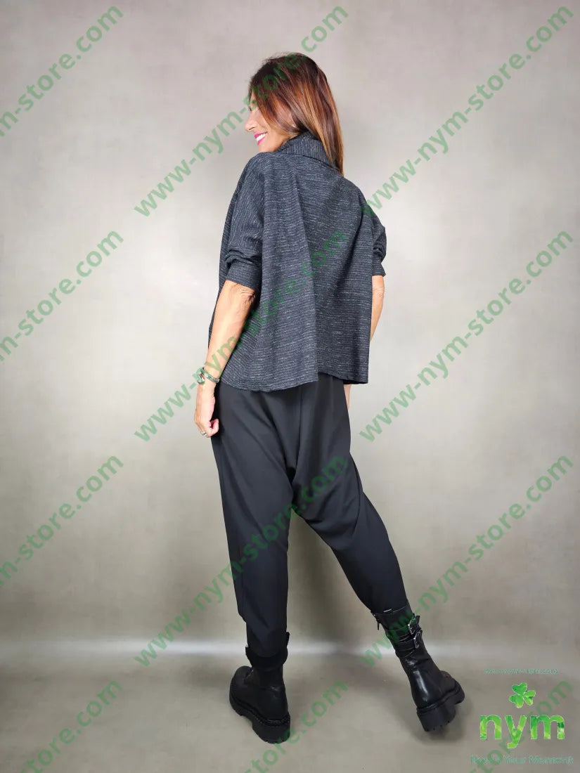 giacca fan collo ampio 61co22vi17pl U / NERO / AI25 GIACCA