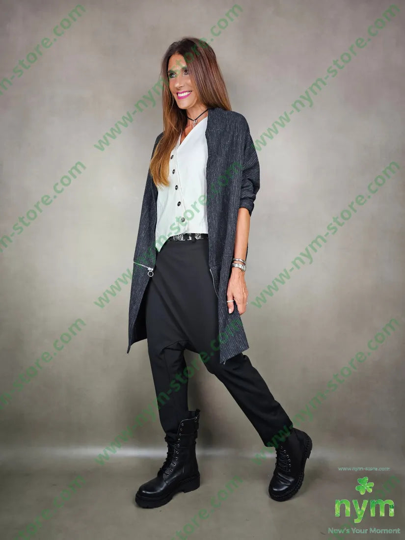 giacca fan collo ampio 61co22vi17pl U / NERO / AI25 GIACCA