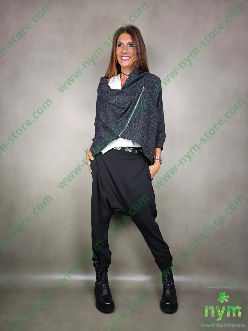 giacca fan collo ampio 61co22vi17pl U / NERO / AI25 GIACCA