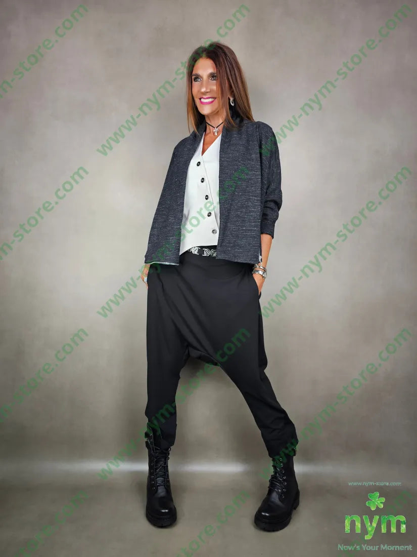 giacca fan collo ampio 61co22vi17pl U / NERO / AI25 GIACCA